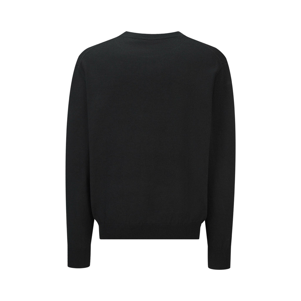 BURBERRY INTARSIA LOGO WOOL SWEATER