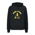 PRADA BLUE LOGO-EMBROIDERED HOODIE