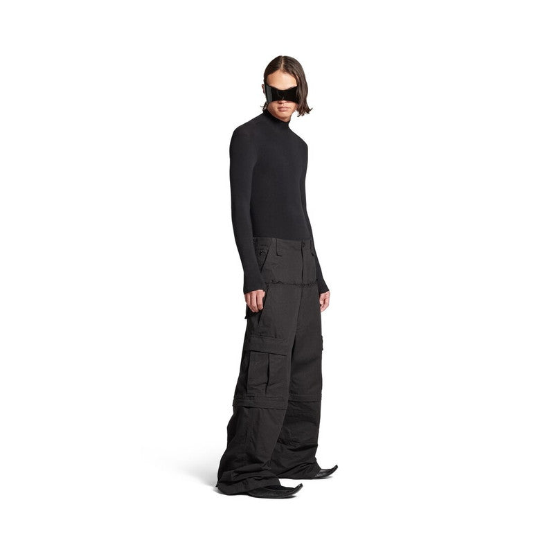 BALENCIAGA CUT-UP CARGO PANTS IN BLACK