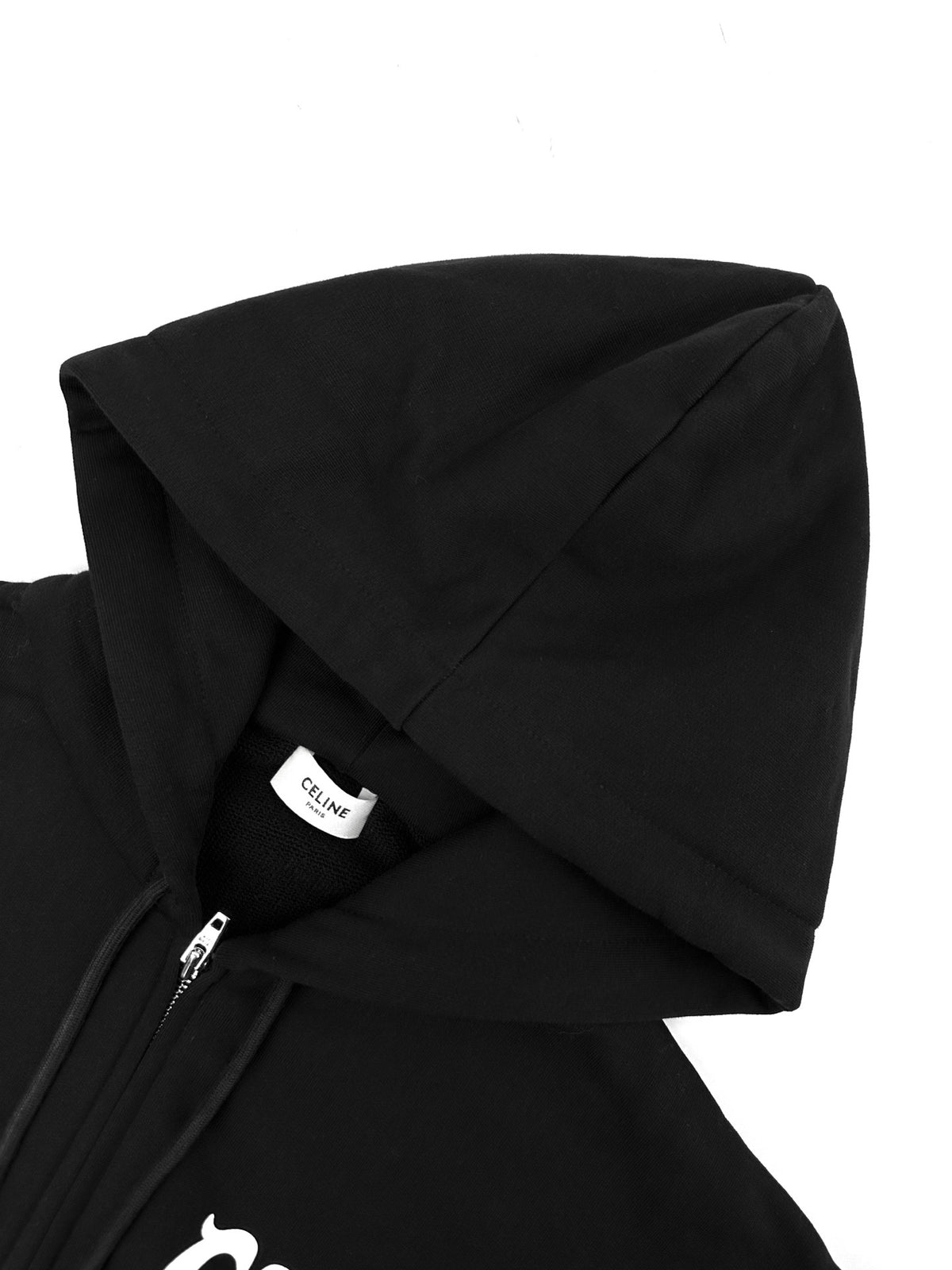 CELINE ZIPPED HOODIE IN COTTON FLEECE