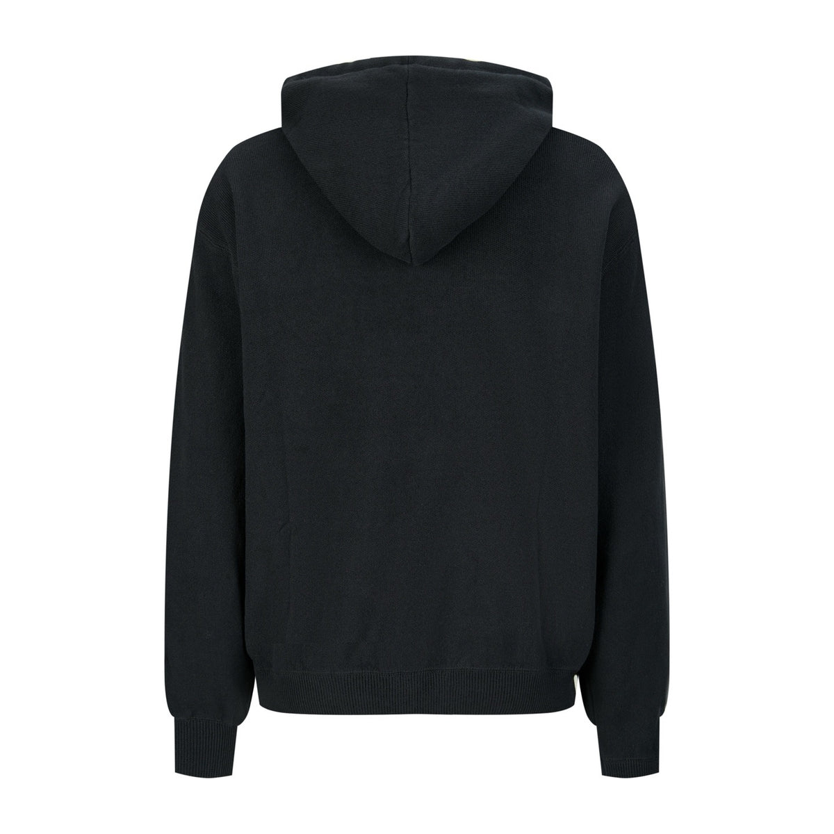 PRADA BLUE LOGO-EMBROIDERED HOODIE