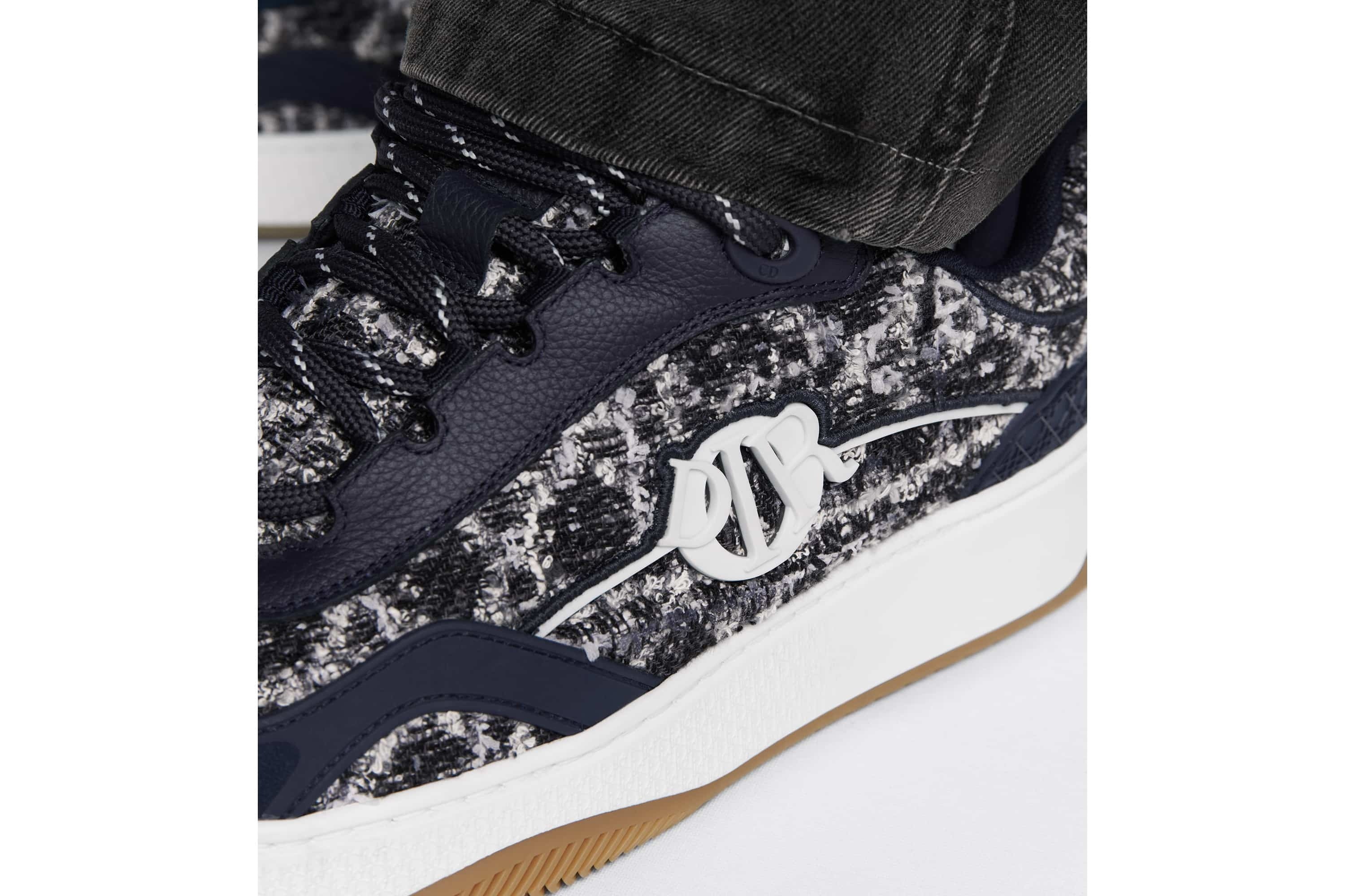 DIOR B9S SKATER SNEAKER IN DARK NAVY TWEED