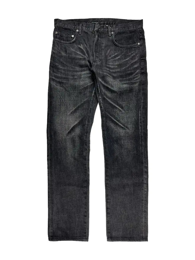 DIOR × HEDI SLIMANE AW04 DIOR HOMME VOTC CLAWMARK DENIM JEANS BLACK