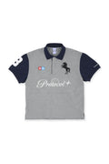 PROTOCOL INDEX VTP PANELED PIQUE SHIRT IN MELANGE GREY
