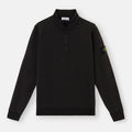 STONE ISLAND ZIP SWEATSHIRT IN BLACK