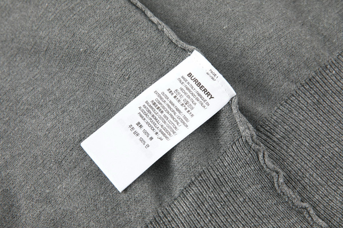 BURBERRY INTARSIA LOGO WOOL SWEATER
