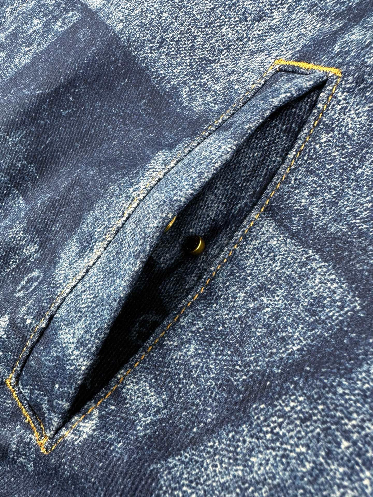LOUIS VUITTON LASERED SIGNATURE PATCHWORK DENIM BLOUSON