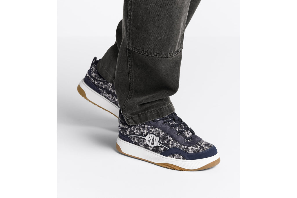 DIOR B9S SKATER SNEAKER IN DARK NAVY TWEED