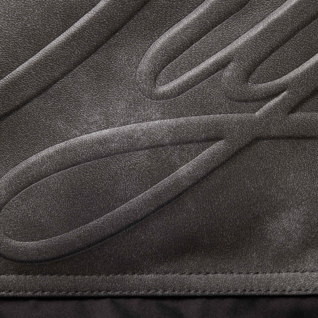 SUPREME LEATHER YOKE PUFFER JACKET