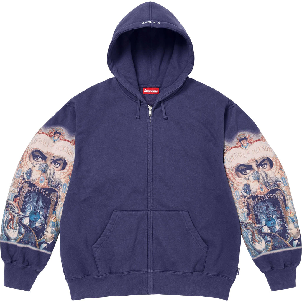 SUPREME MICHAEL JACKSON DANGEROUS ZIP UP HOODED SWEATSHIRT
