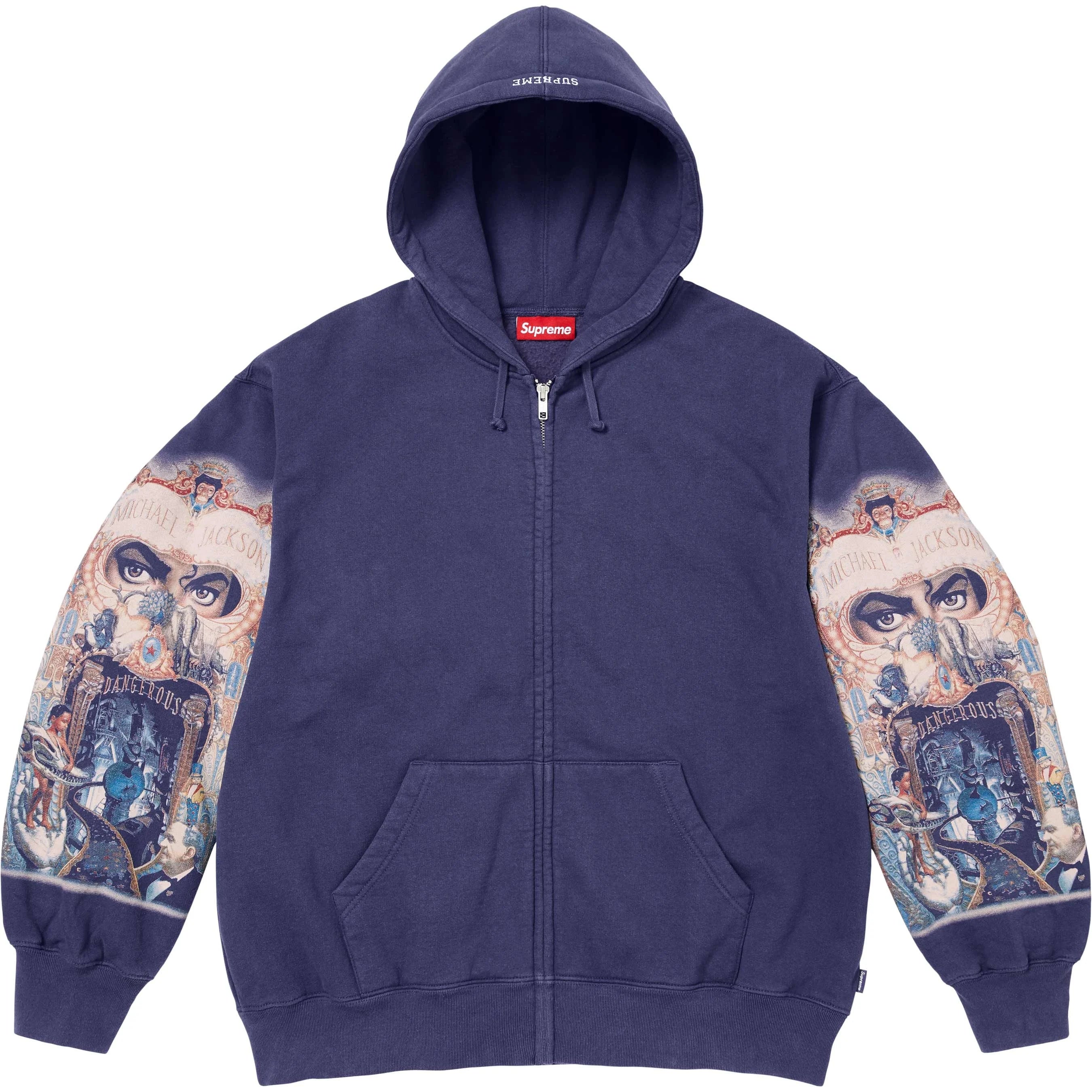 SUPREME MICHAEL JACKSON DANGEROUS ZIP UP HOODED SWEATSHIRT