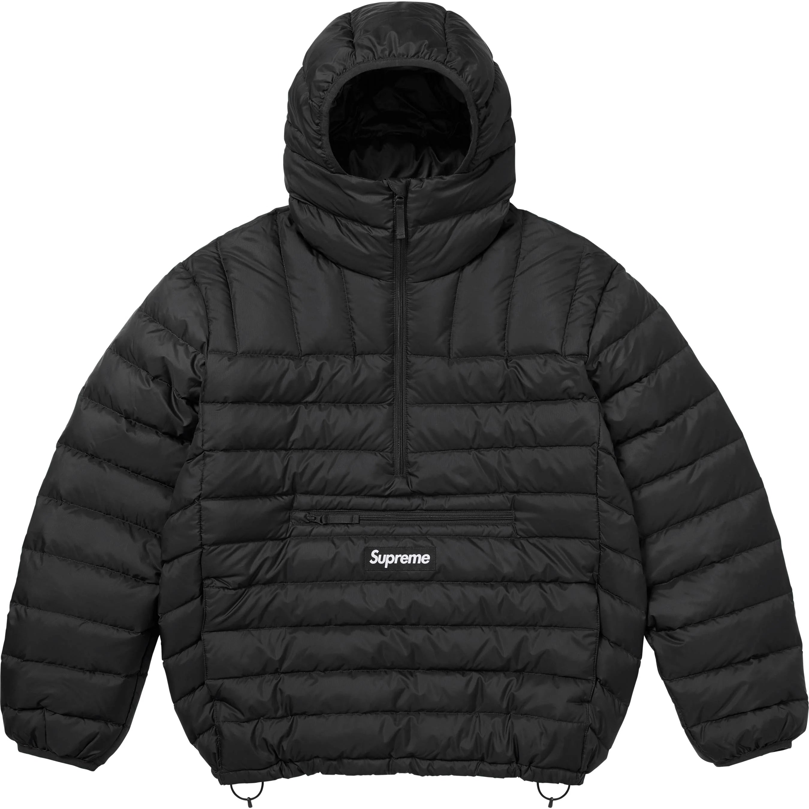 SUPREME MICRO DOWN HALF ZIP HOODED PULLOVER