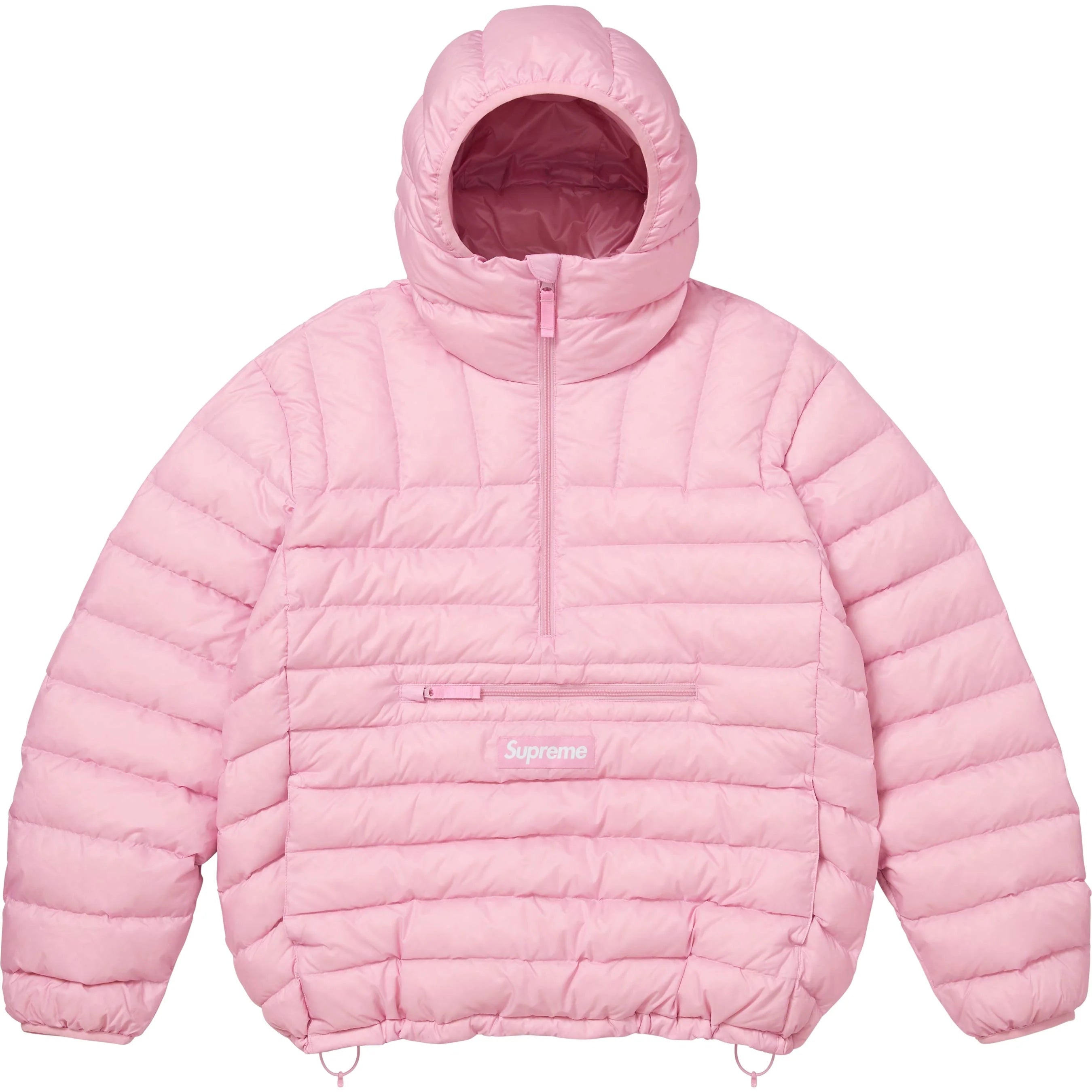 SUPREME MICRO DOWN HALF ZIP HOODED PULLOVER