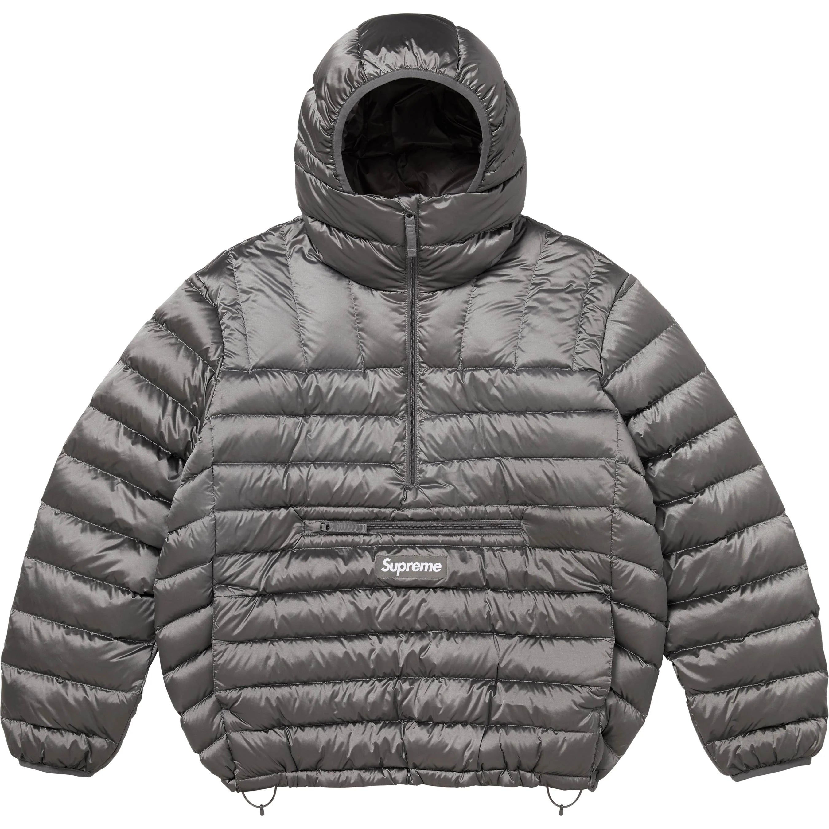 SUPREME MICRO DOWN HALF ZIP HOODED PULLOVER