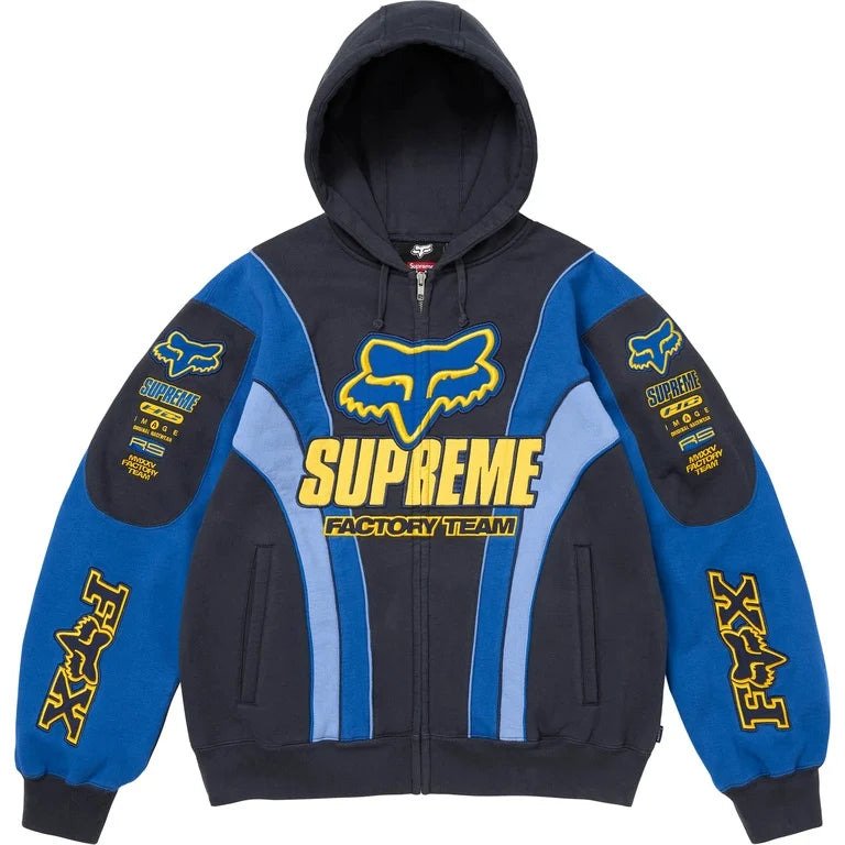SUPREME®/FOX RACING® ZIP UP HOODED SWEATSHIRT