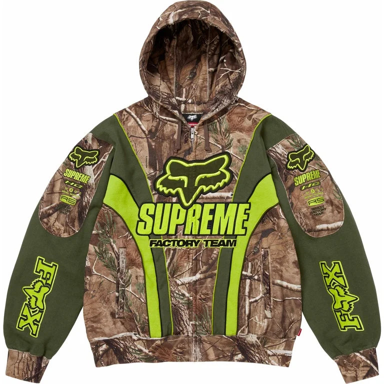 SUPREME®/FOX RACING® ZIP UP HOODED SWEATSHIRT