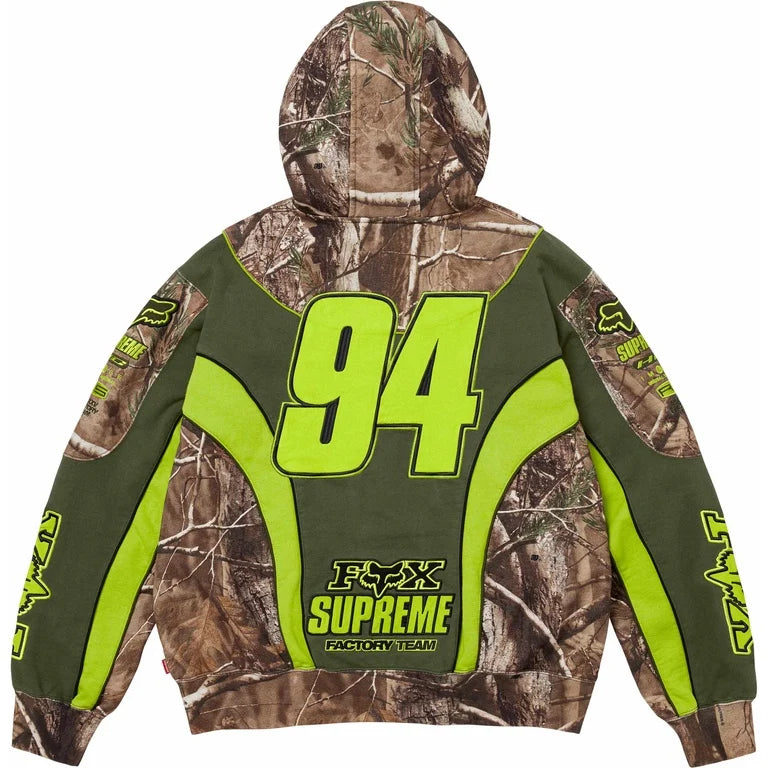 SUPREME®/FOX RACING® ZIP UP HOODED SWEATSHIRT