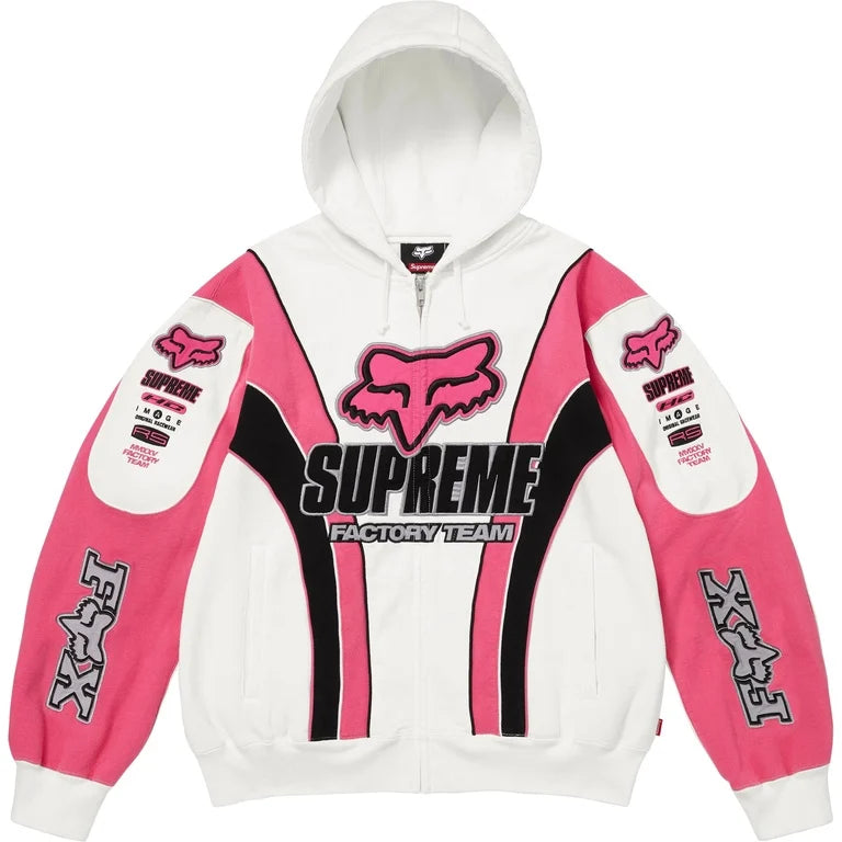 SUPREME®/FOX RACING® ZIP UP HOODED SWEATSHIRT