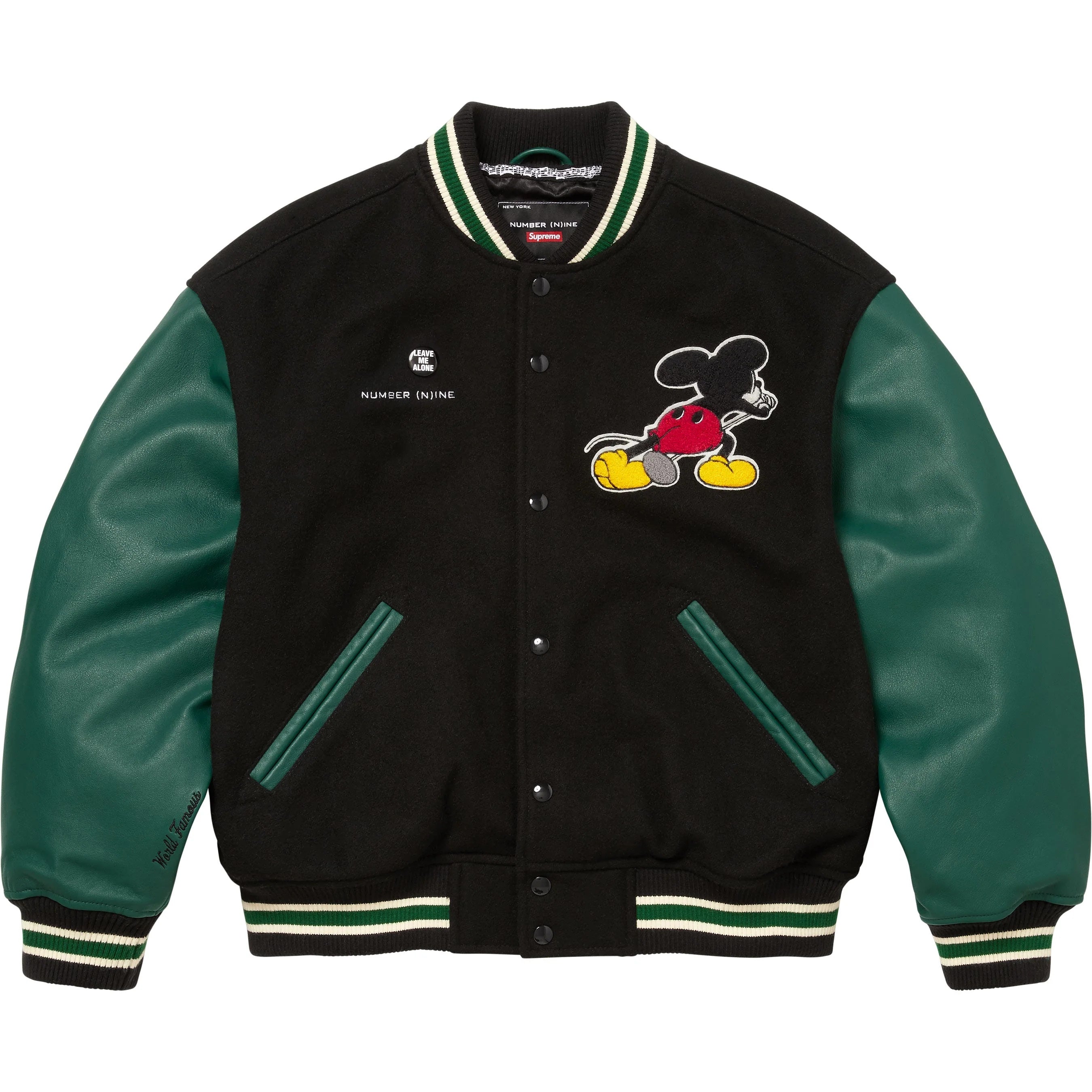 SUPREME®/NUMBER (N)INE®/MICKEY MOUSE VARSITY JACKET