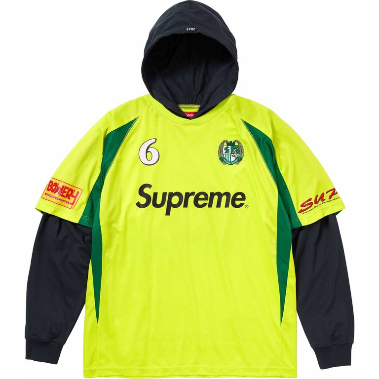 SUPREME HOODED SOCCER JERSEY