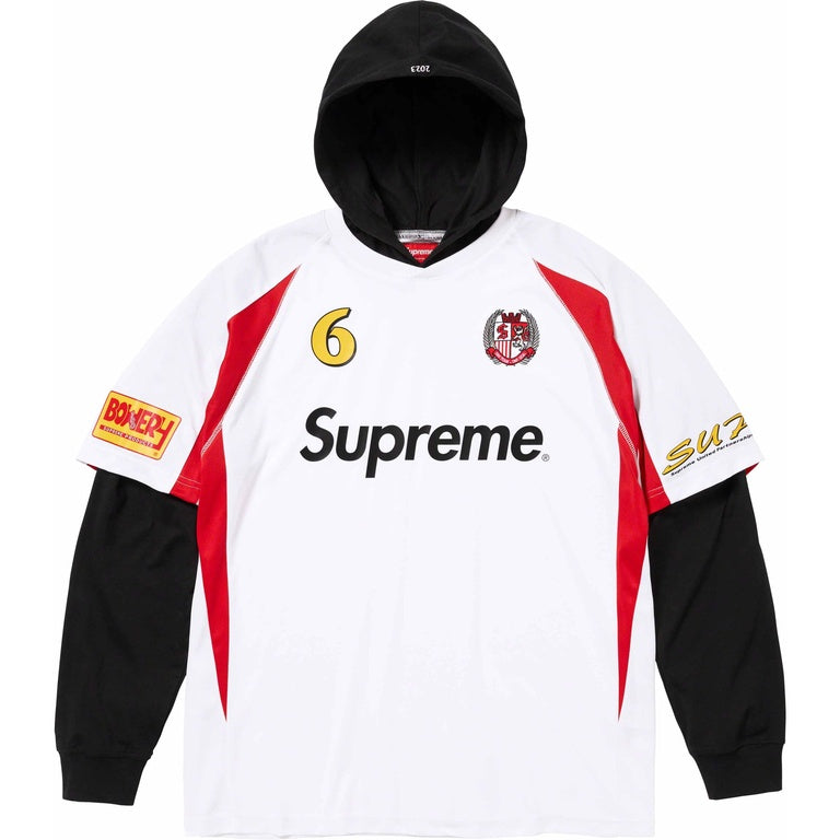 SUPREME HOODED SOCCER JERSEY