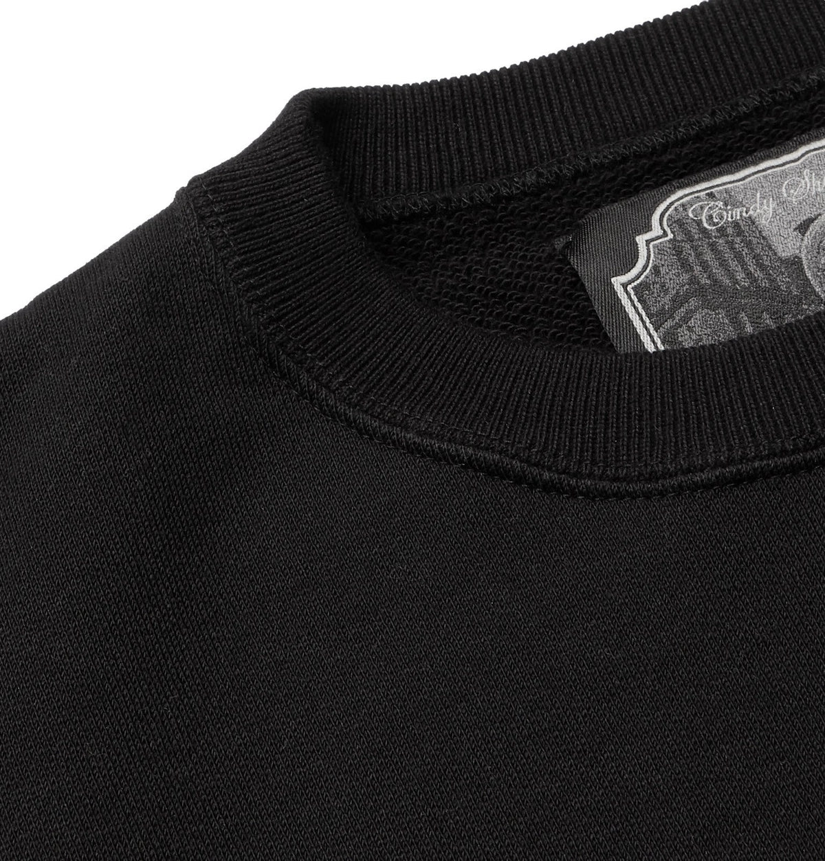 UNDERCOVER CINDY SHERMAN PRINTED EMBROIDERED LOOPBACK COTTON JERSEY SWEATSHIRT IN BLACK