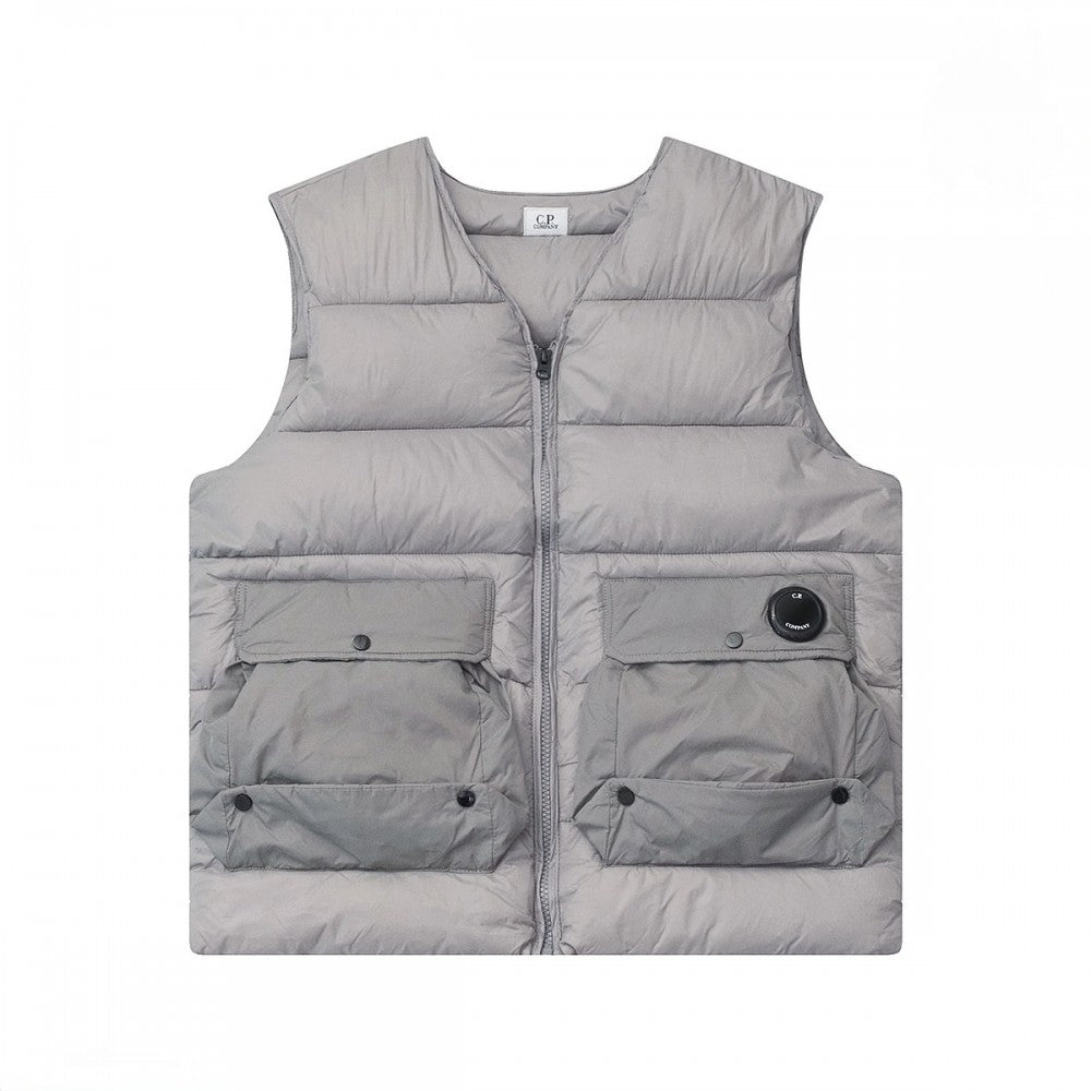 C.P. COMPANY D.D. SHELL DOWN GILET IN GREY