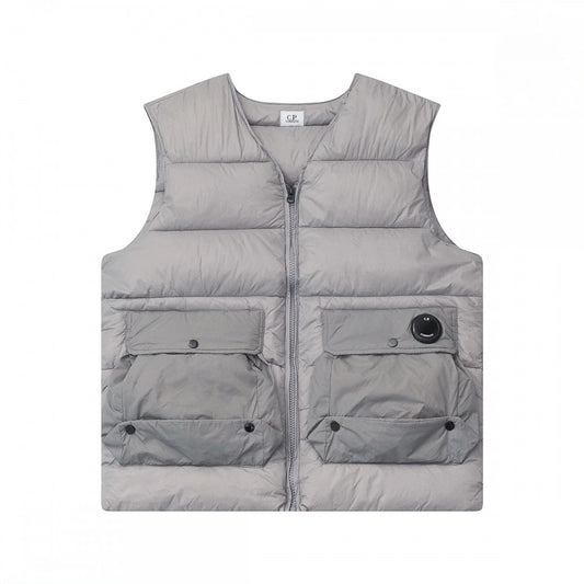 C.P. COMPANY D.D. SHELL DOWN GILET IN GREY
