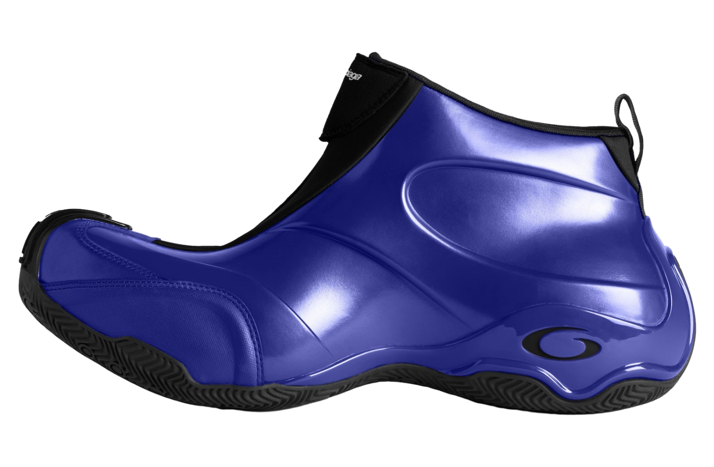 BALENCIAGA BASKETBALL SNEAKER IN METALLIC BLUE