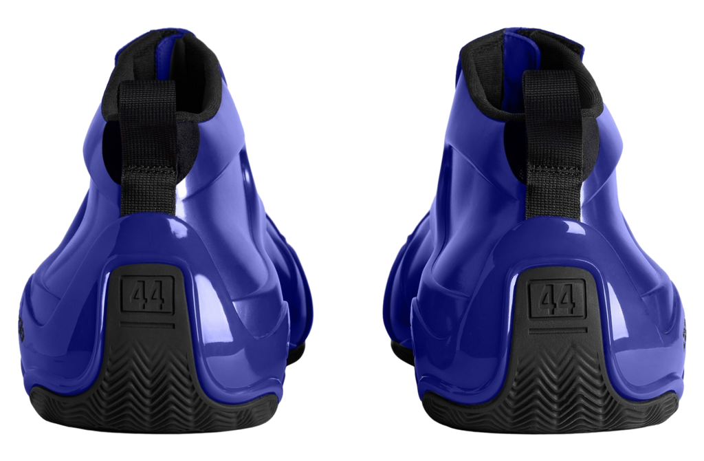 BALENCIAGA BASKETBALL SNEAKER IN METALLIC BLUE