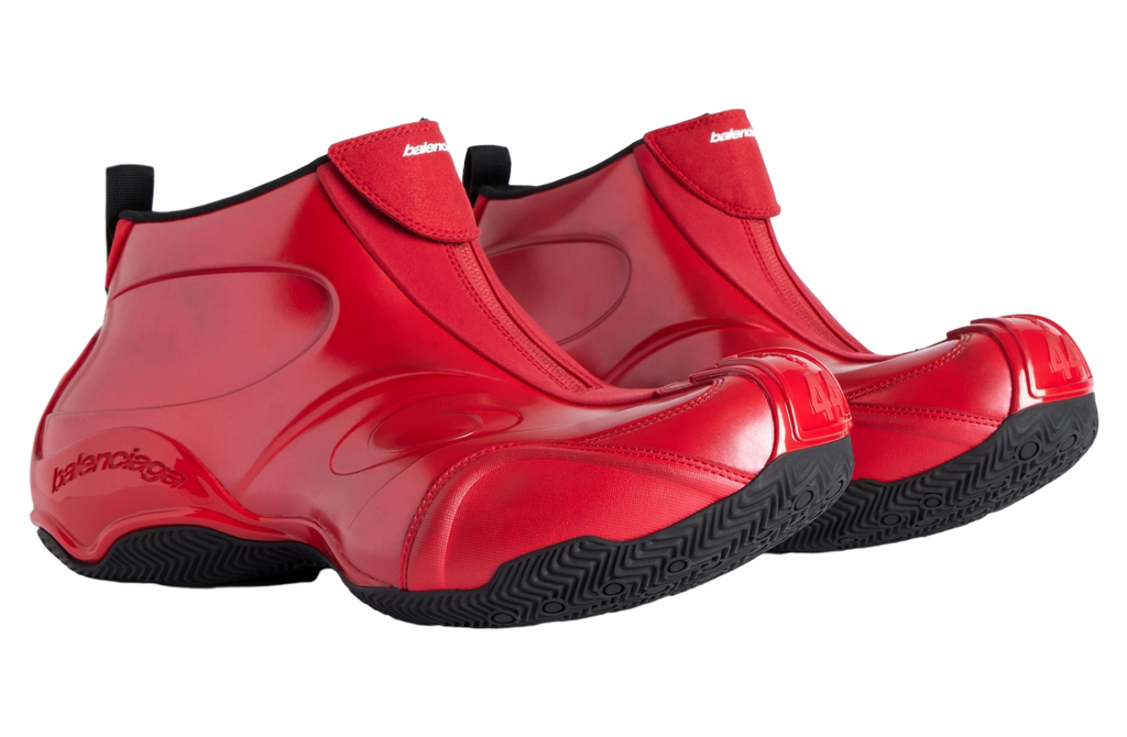 BALENCIAGA BASKETBALL SNEAKER IN RED/BLACK