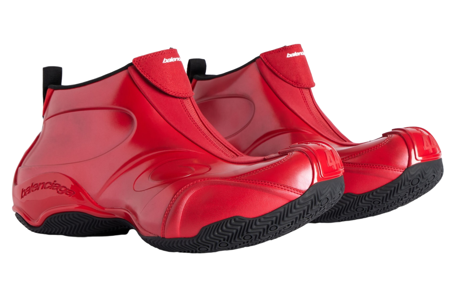 BALENCIAGA BASKETBALL SNEAKER IN RED/BLACK
