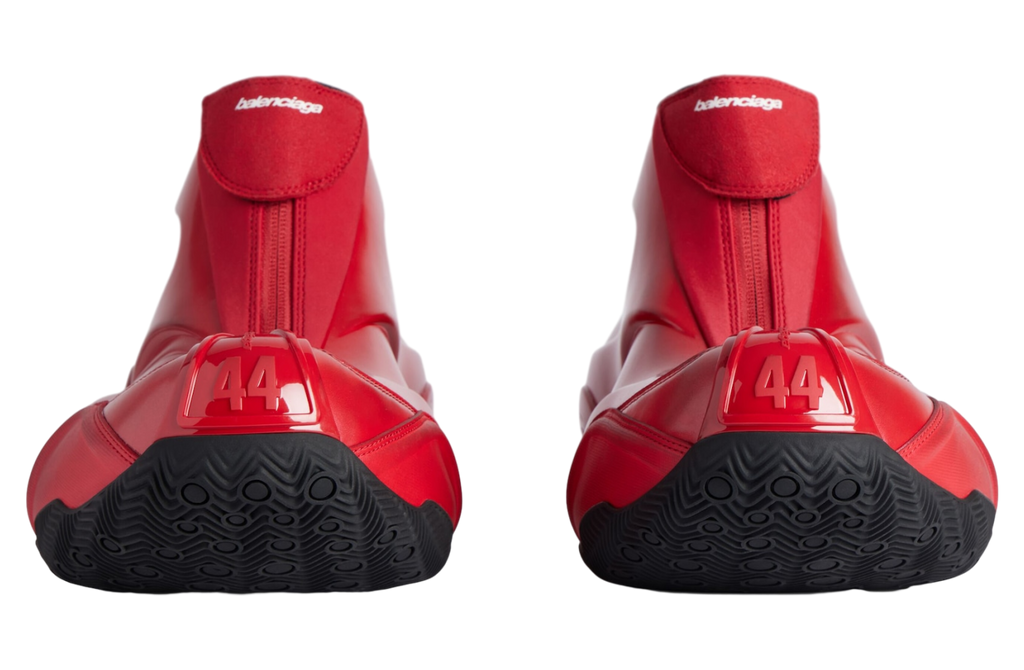 BALENCIAGA BASKETBALL SNEAKER IN RED/BLACK