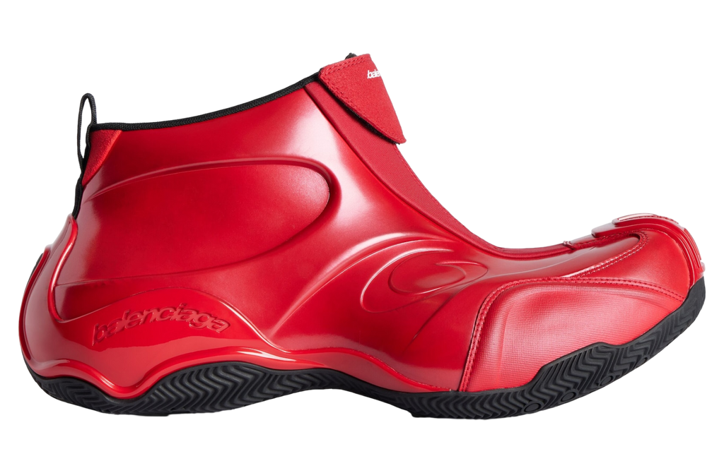 BALENCIAGA BASKETBALL SNEAKER IN RED/BLACK