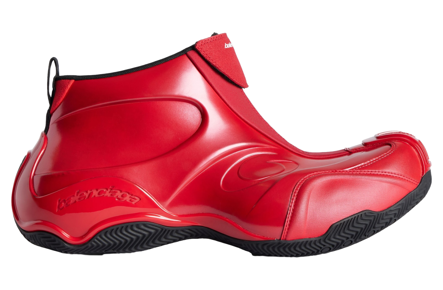 BALENCIAGA BASKETBALL SNEAKER IN RED/BLACK