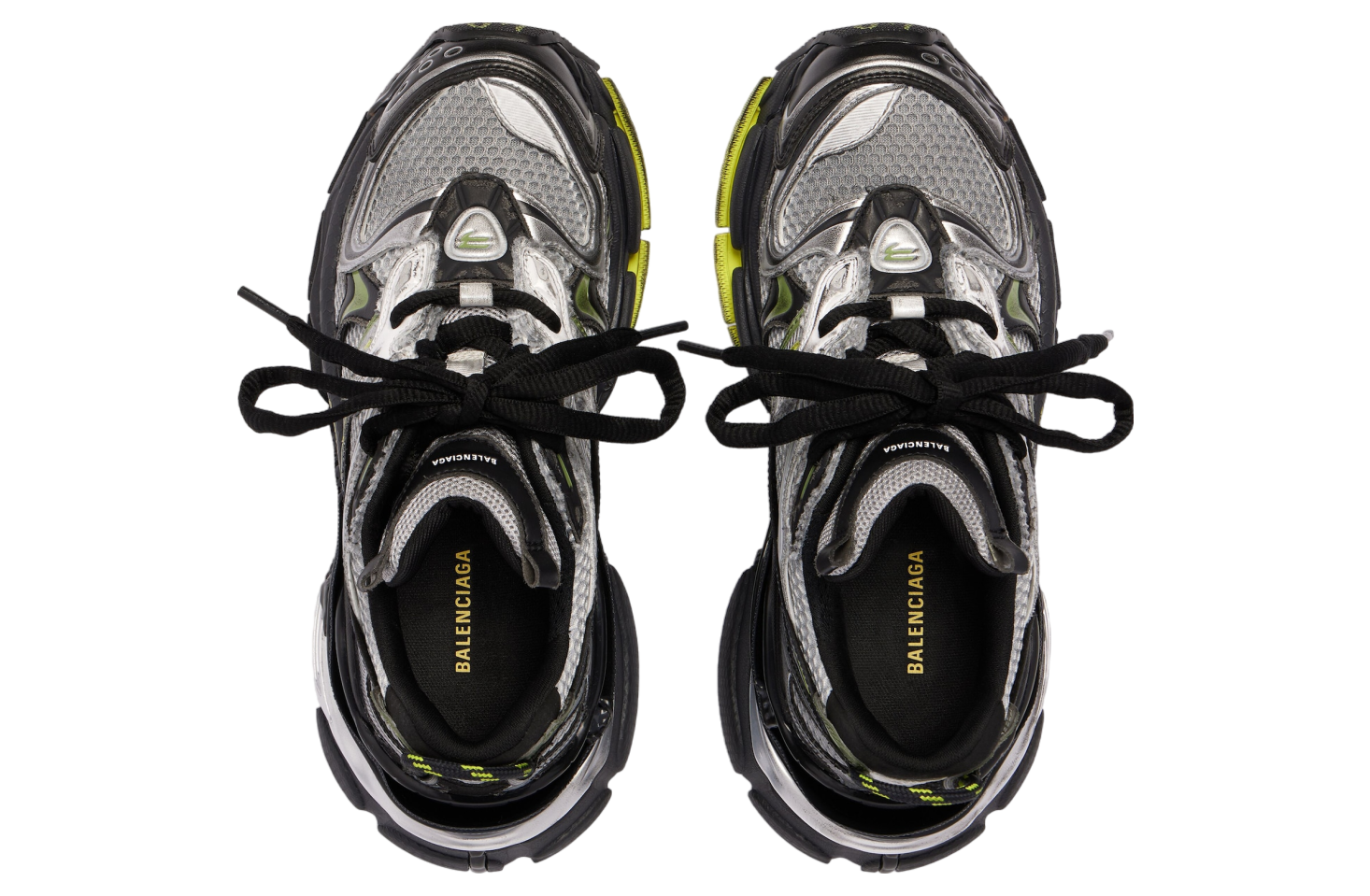 BALENCIAGA RUNNER 2.0 IN SILVER / VOLT