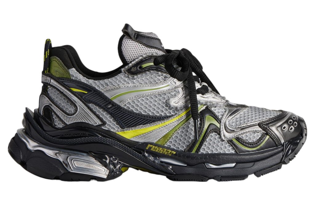 BALENCIAGA RUNNER 2.0 IN SILVER / VOLT