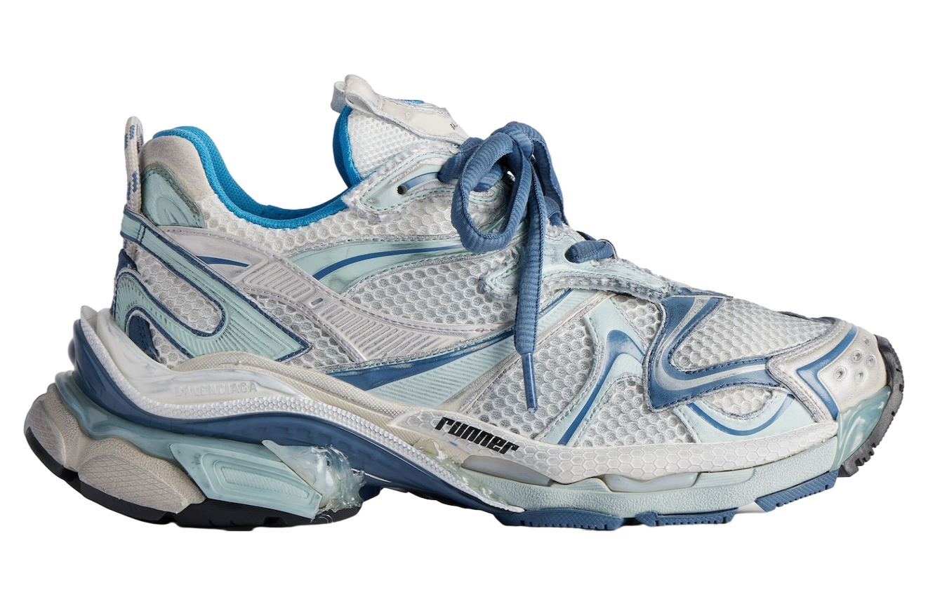 BALENCIAGA RUNNER 2.0 IN WHITE / BLUE