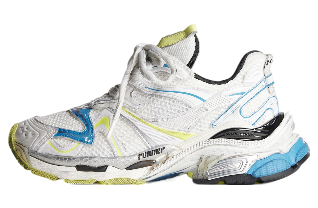 BALENCIAGA RUNNER 2.0 IN WHITE / YELLOW / BLUE