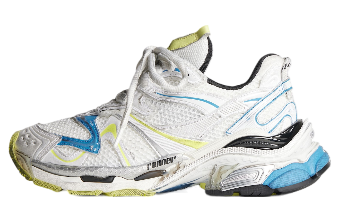 BALENCIAGA RUNNER 2.0 IN WHITE / YELLOW / BLUE