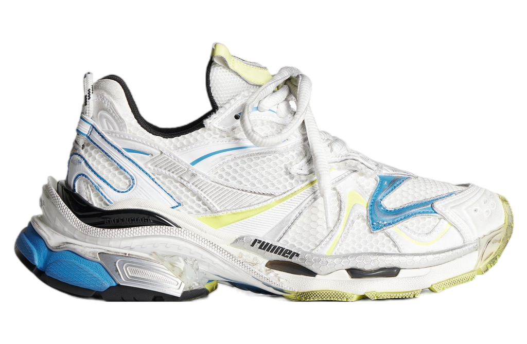BALENCIAGA RUNNER 2.0 IN WHITE / YELLOW / BLUE