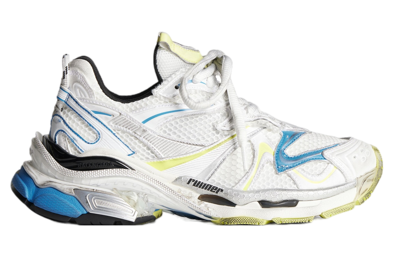 BALENCIAGA RUNNER 2.0 IN WHITE / YELLOW / BLUE