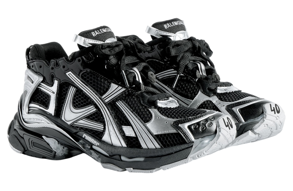 BALENCIAGA RUNNER IN BLACK / SILVER