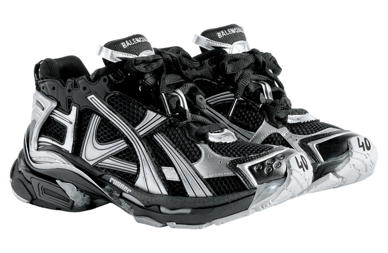 BALENCIAGA RUNNER IN BLACK / SILVER