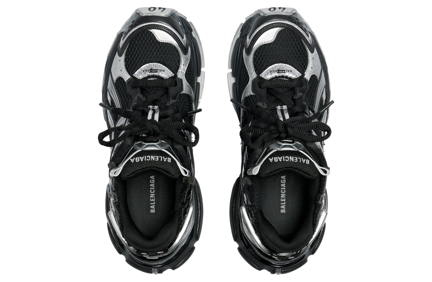 BALENCIAGA RUNNER IN BLACK / SILVER