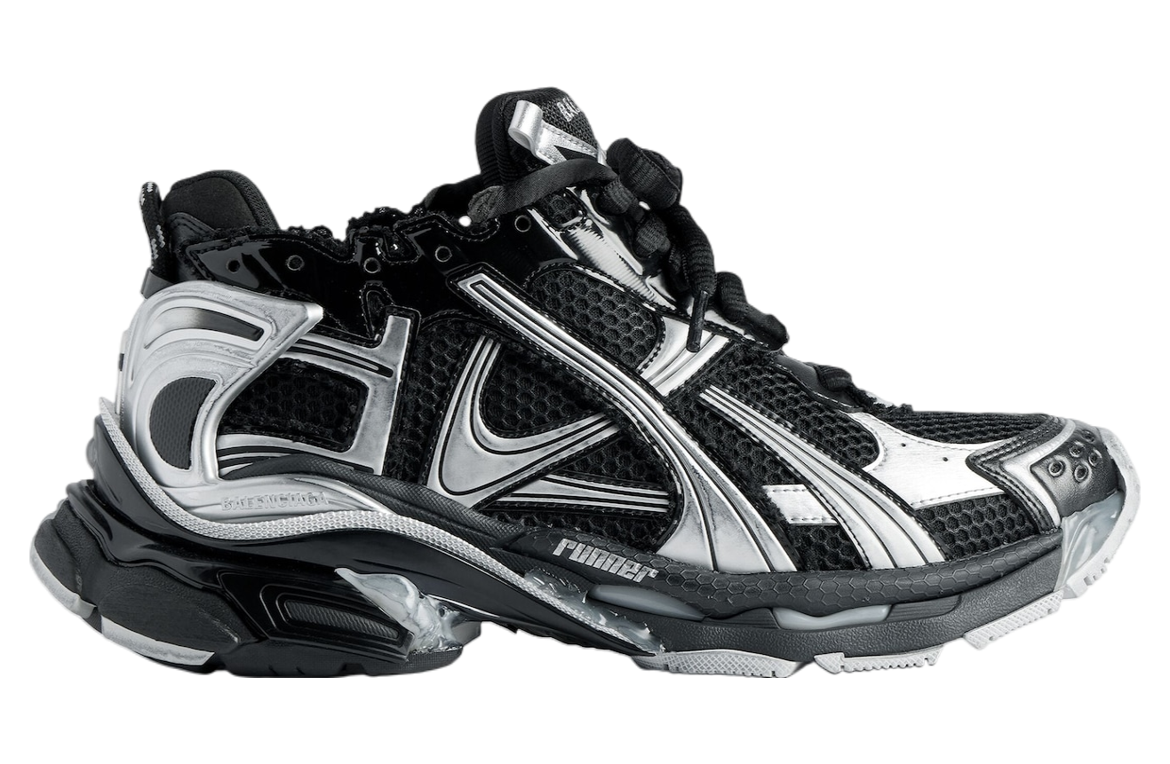 BALENCIAGA RUNNER IN BLACK / SILVER
