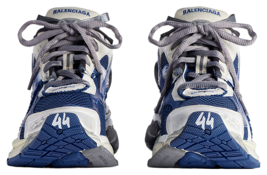BALENCIAGA RUNNER IN GRADIENT BEIGE / NAVY