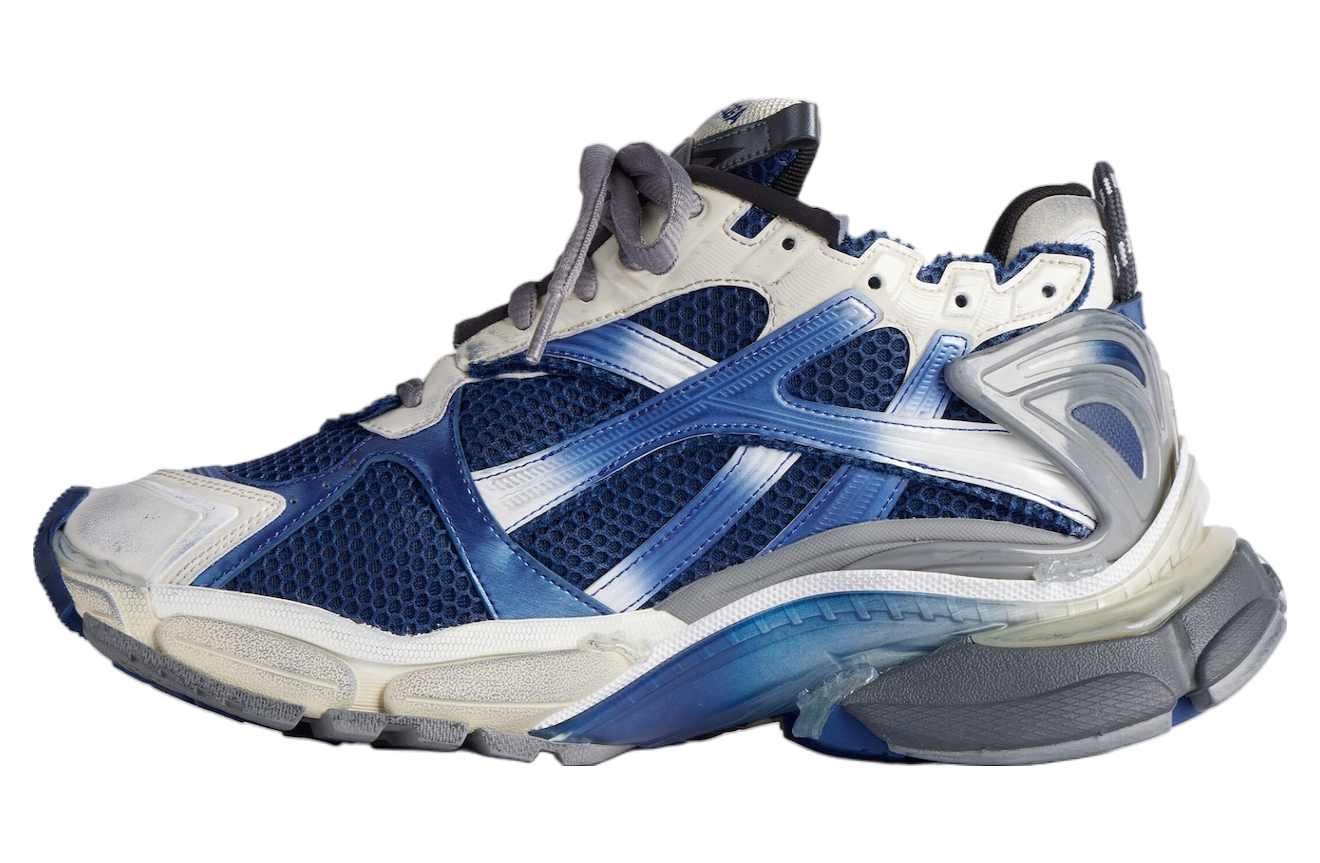 BALENCIAGA RUNNER IN GRADIENT BEIGE / NAVY