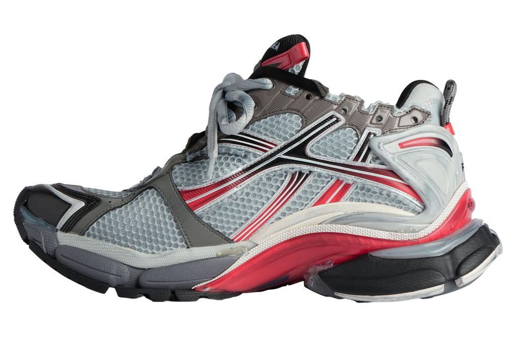 BALENCIAGA RUNNER IN GRADIENT GREY / RED