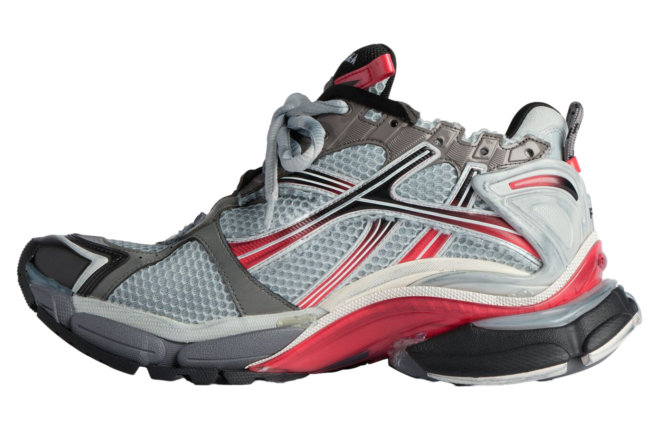 BALENCIAGA RUNNER IN GRADIENT GREY / RED
